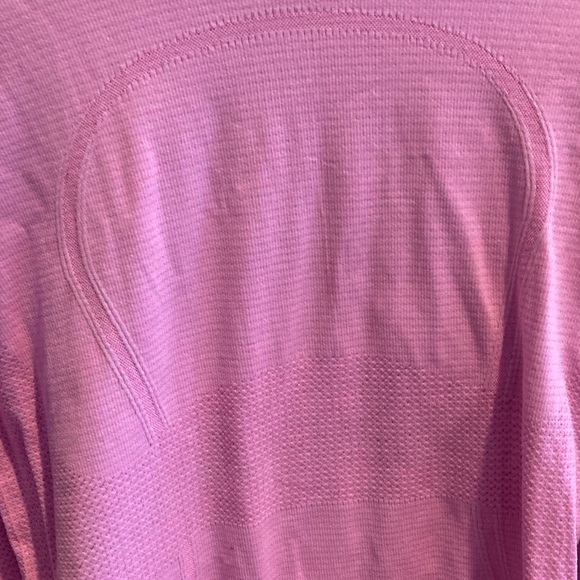 LULULEMON swiftly, Pink Long Sleeve Top. Thumb holes, size 8 - Picture 3 of 5